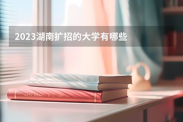 2023湖南扩招的大学有哪些
