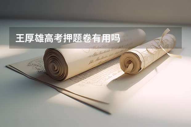王厚雄高考押题卷有用吗