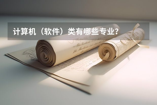 计算机（软件）类有哪些专业？