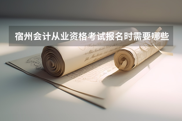 宿州会计从业资格考试报名时需要哪些资料？