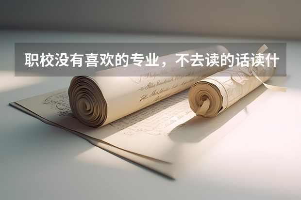 职校没有喜欢的专业,不去读的话读什么?